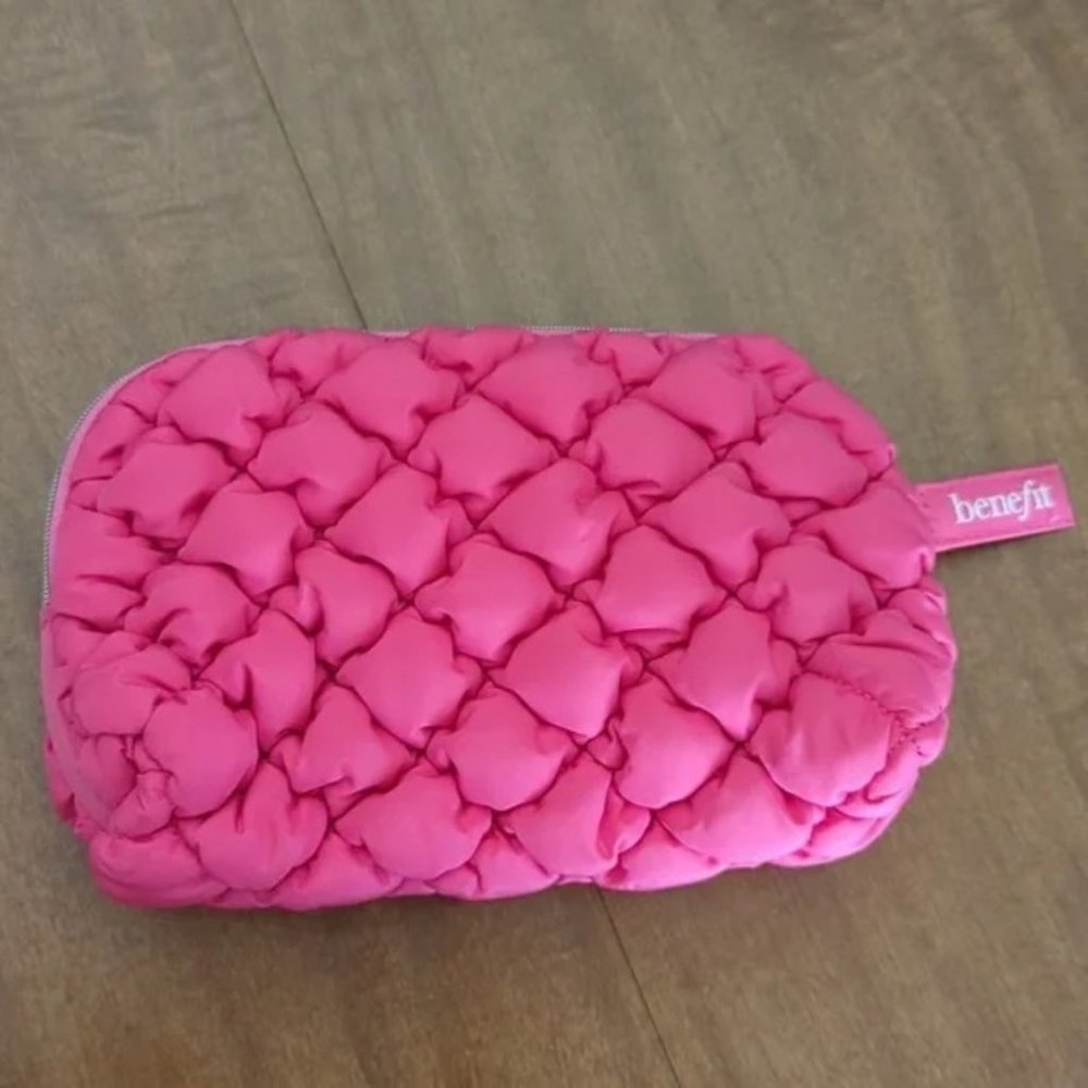 Benefit Cosmetics Quilted Puff Bag